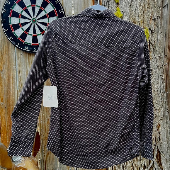 Broken Threads Mod Polka Dot Button Down Shirt. - Picture 2 of 5